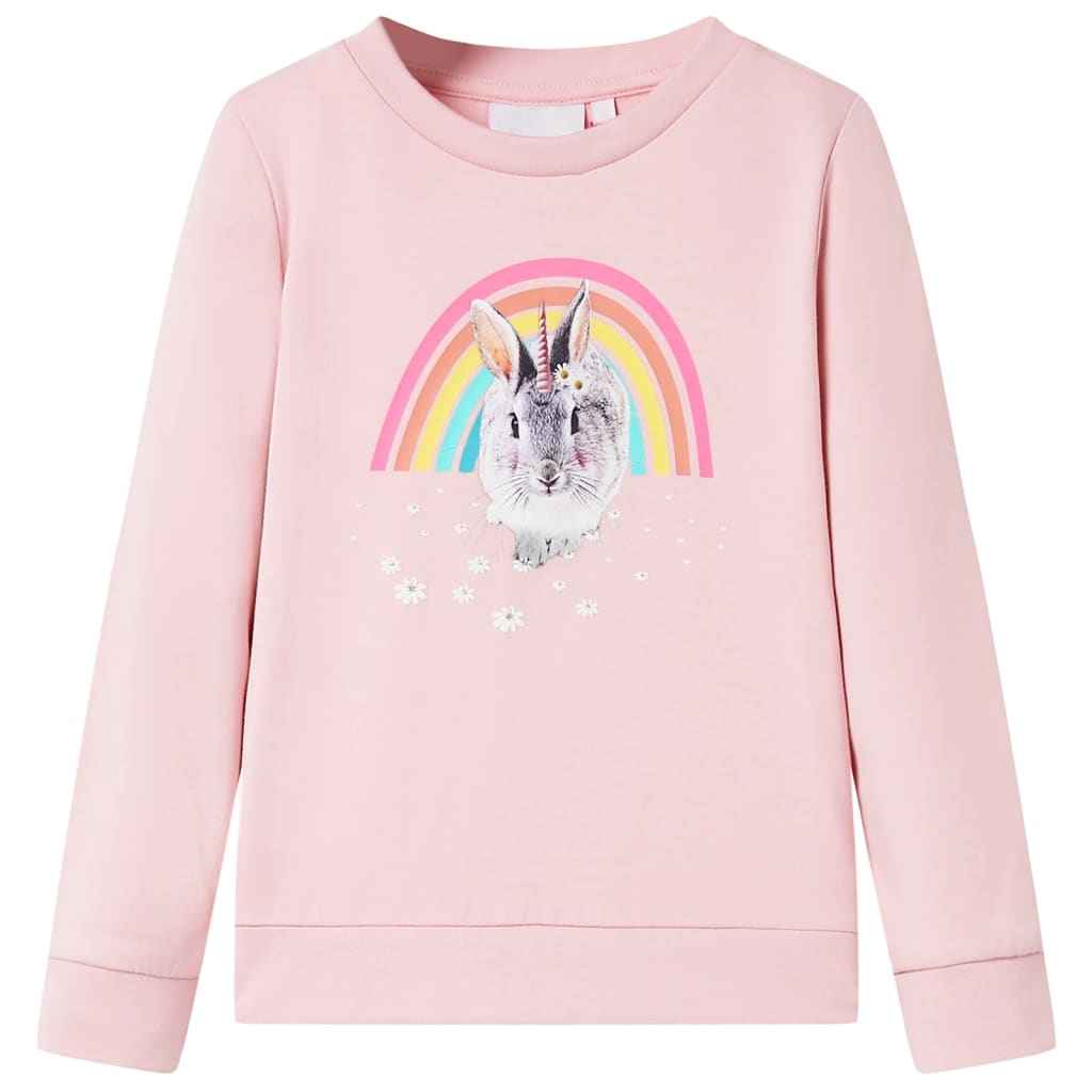 Sweatshirt para criança cor rosa-claro 92